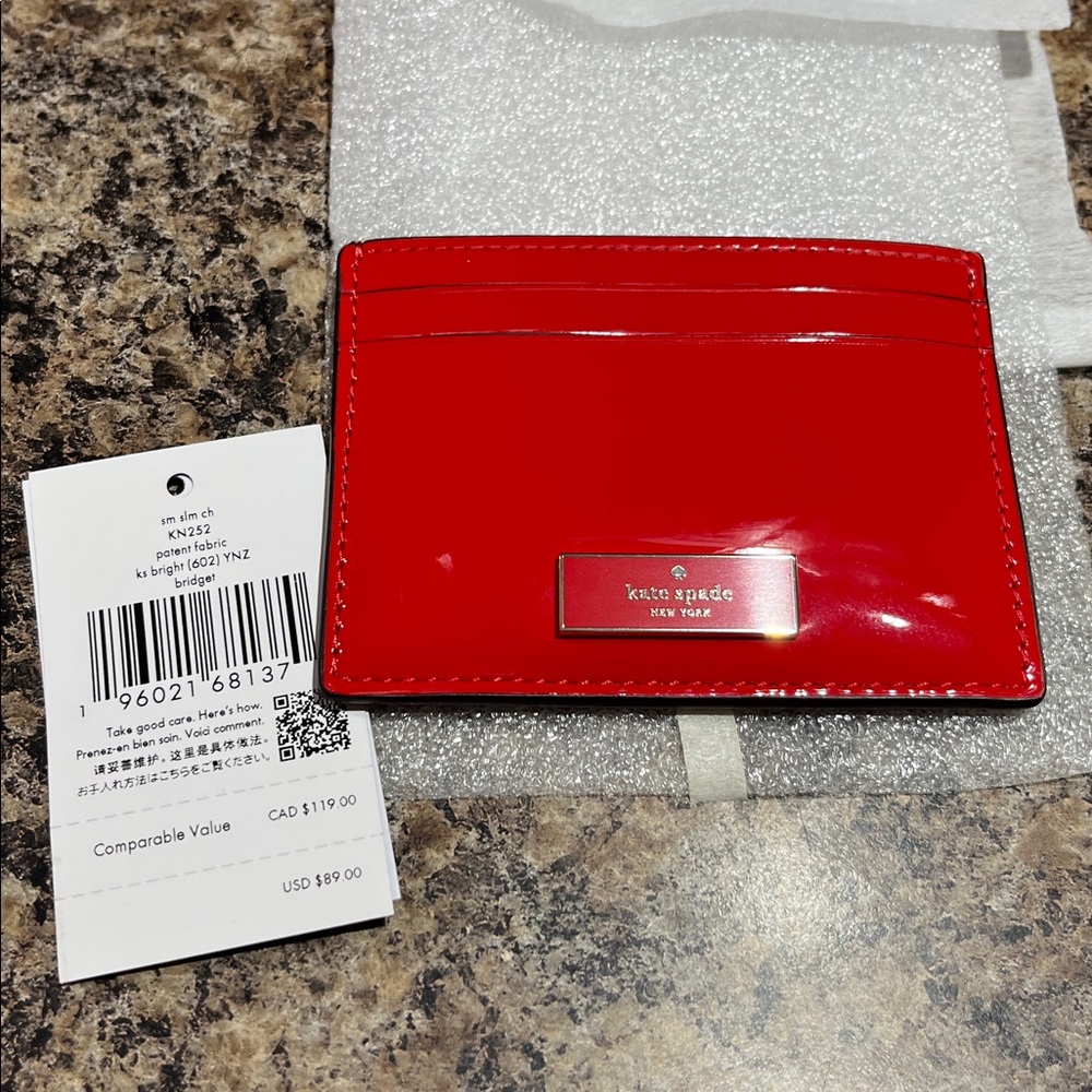 Kate Spade Bridget Patent Small Slim Card Holder - Picture 8 of 8